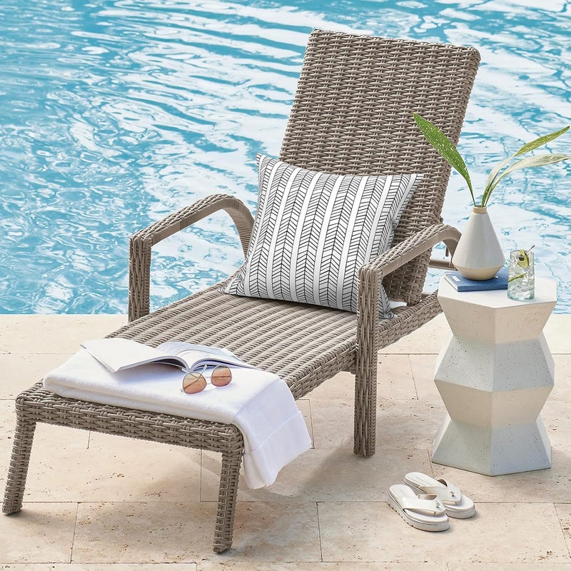 DYTXIII Pack of 2 Outdoor Waterproof Pillow Covers ONLY, 18"x18" Square Decorative Double Printed Throw Pillow Cases for Patio Couch Porch Furniture, Herringbone Black White - Image 2